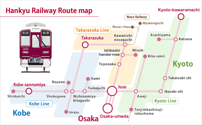Hankyu Line Route Map