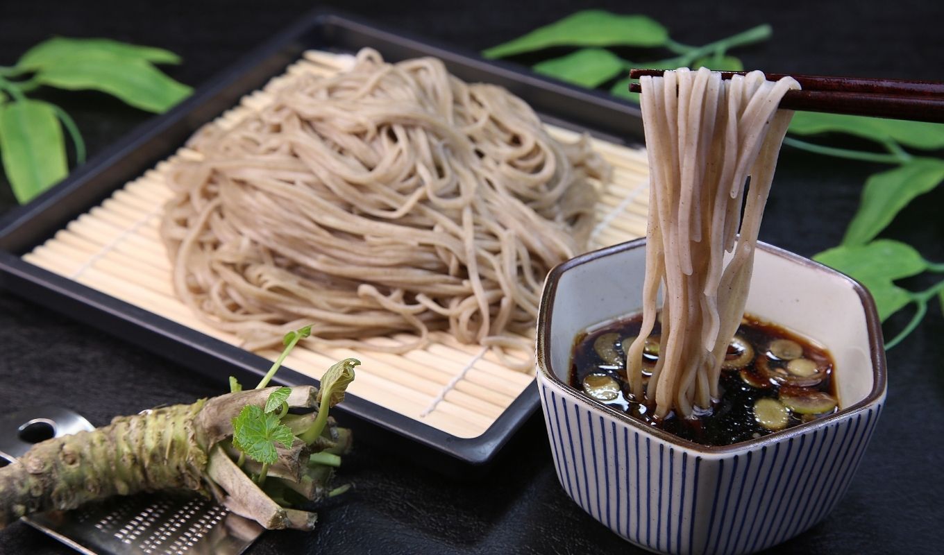 Japanese Noodles Soba And Wasabi