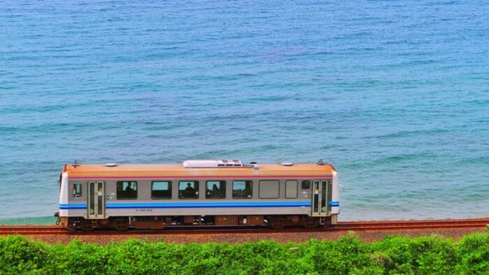 Train Along the Sanin coast line