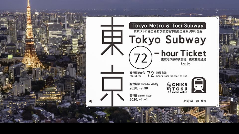 Tokyo: 24-hour, 48-hour, or 72-hour Subway Ticket - Limitations and Exclusions